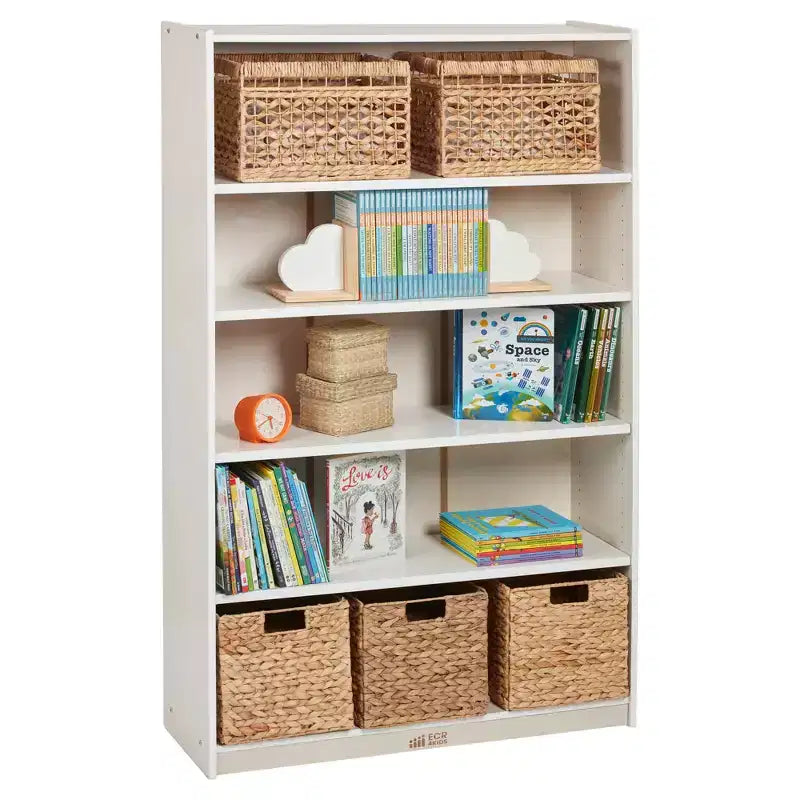 Wooden Classic Bookcase with Adjustable Shelves, 60in, Classroom Bookshelf