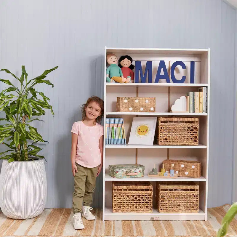 Wooden Classic Bookcase with Adjustable Shelves, 60in, Classroom Bookshelf