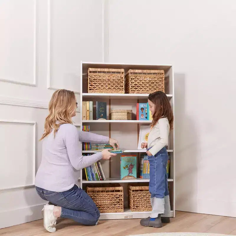 Wooden Classic Bookcase with Adjustable Shelves, 60in, Classroom Bookshelf