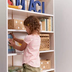 Wooden Classic Bookcase with Adjustable Shelves, 60in, Classroom Bookshelf