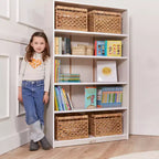 Wooden Classic Bookcase with Adjustable Shelves, 60in, Classroom Bookshelf