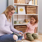 Wooden Classic Bookcase with Adjustable Shelves, 60in, Classroom Bookshelf