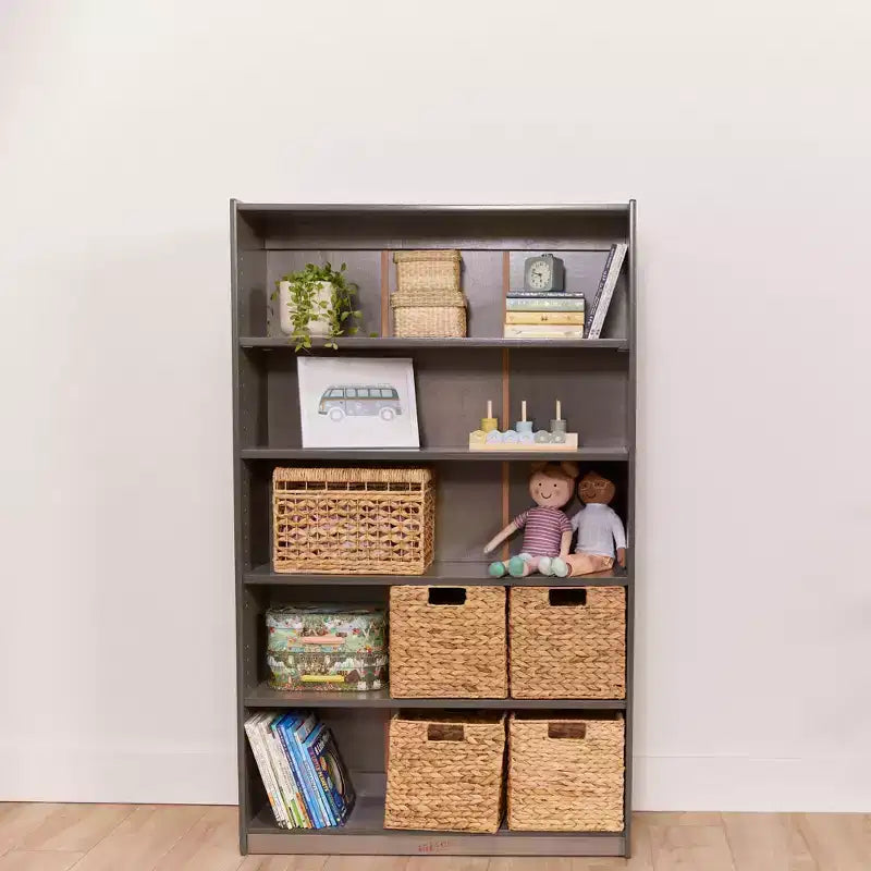 Wooden Classic Bookcase with Adjustable Shelves, 60in, Classroom Bookshelf