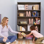Wooden Classic Bookcase with Adjustable Shelves, 60in, Classroom Bookshelf