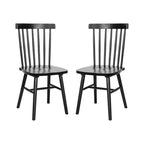 Flash Furniture Ingrid Set of 2 Commercial Grade Windsor Dining Chairs, Solid Wood Armless Spindle Back Restaurant Dining Chairs