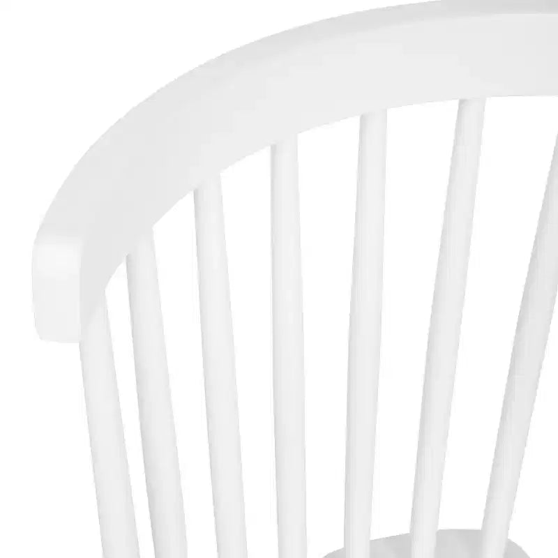 Set of 2 Commercial Grade Windsor Dining Chairs, Solid Wood Armless Spindle Back Restaurant Dining Chairs