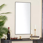 Wood Wall Mirror with Thin Frame