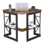 41 in Corner Computer Desk with Storage Shelves & Charging Station, Gamer Desk, Modern Computer Desk for Home Office Workstation
