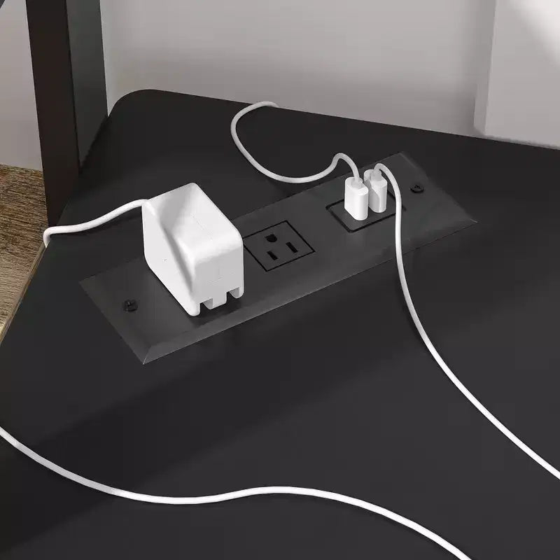 41 in Corner Computer Desk with Storage Shelves & Charging Station, Gamer Desk, Modern Computer Desk for Home Office Workstation