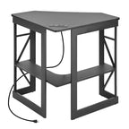 41 in Corner Computer Desk with Storage Shelves & Charging Station, Gamer Desk, Modern Computer Desk for Home Office Workstation