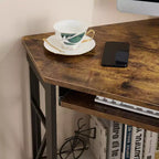 41 in Corner Computer Desk with Storage Shelves & Charging Station, Gamer Desk, Modern Computer Desk for Home Office Workstation
