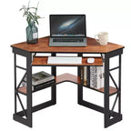 41 in Corner Computer Desk with Storage Shelves & Charging Station, Gamer Desk, Modern Computer Desk for Home Office Workstation